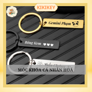 Móc tag chìa khoá, khắc tên miễn phí móc khóa độc, chất liệu thép không gỉ, cá nhân hoá và đánh dấu nội dung theo yêu cầu