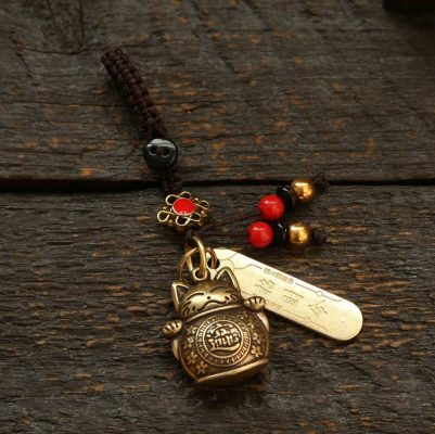 Móc Khóa Phong Thủy Mèo Thần Tài