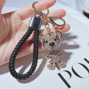 Móc khóa đẹp hình hổ con gắn đá