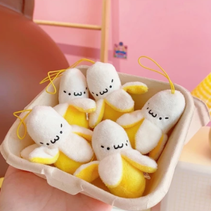 Móc Khóa Chuối Bông Dễ Thương, Phụ Kiện Trang Trí Balo, Túi Xách, Điện Thoại